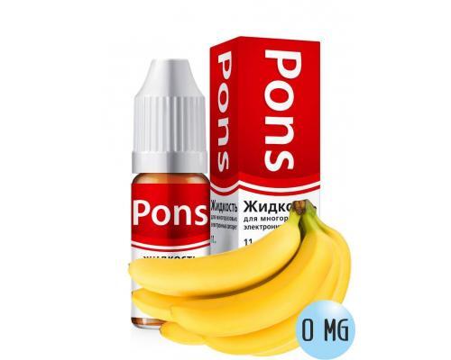 Жидкость для эл. сигарет PONS 0 мг. банан 10 мл.