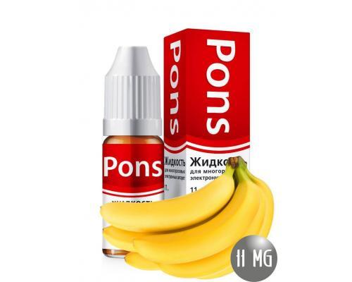 Жидкость для эл. сигарет PONS 11 мг. банан 10 мл.