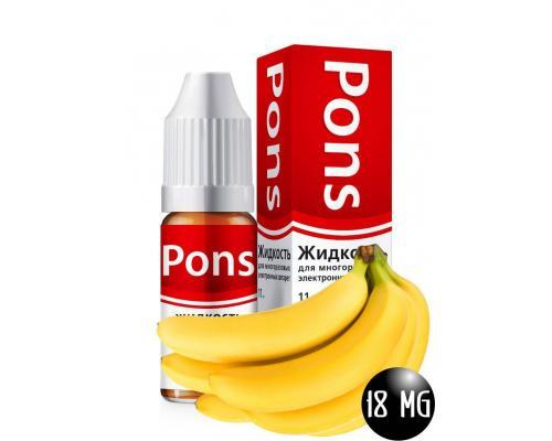 Жидкость для эл. сигарет PONS 18 мг. банан 10 мл.