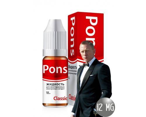 Жидкость для эл. сигарет PONS 12 мг. классик 10 мл.
