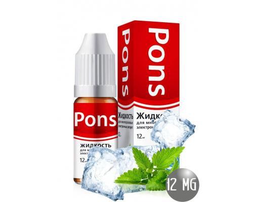Жидкость для эл. сигарет PONS 12 мг. ледяная мята 10 мл.