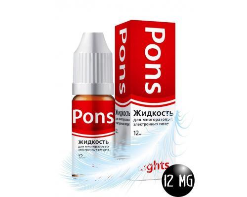 Жидкость для эл. сигарет PONS 12 мг. лайтс 10 мл.